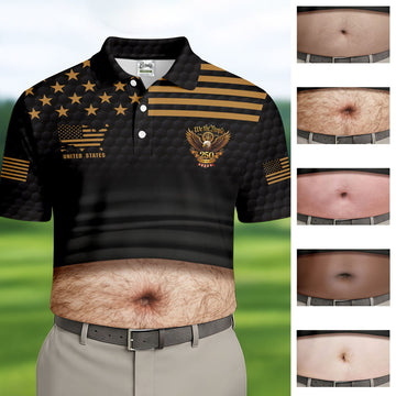 We The People 250 Years Of Free Men's Funny Golf Polo Shirtf July Fun Golf Shirts For Men