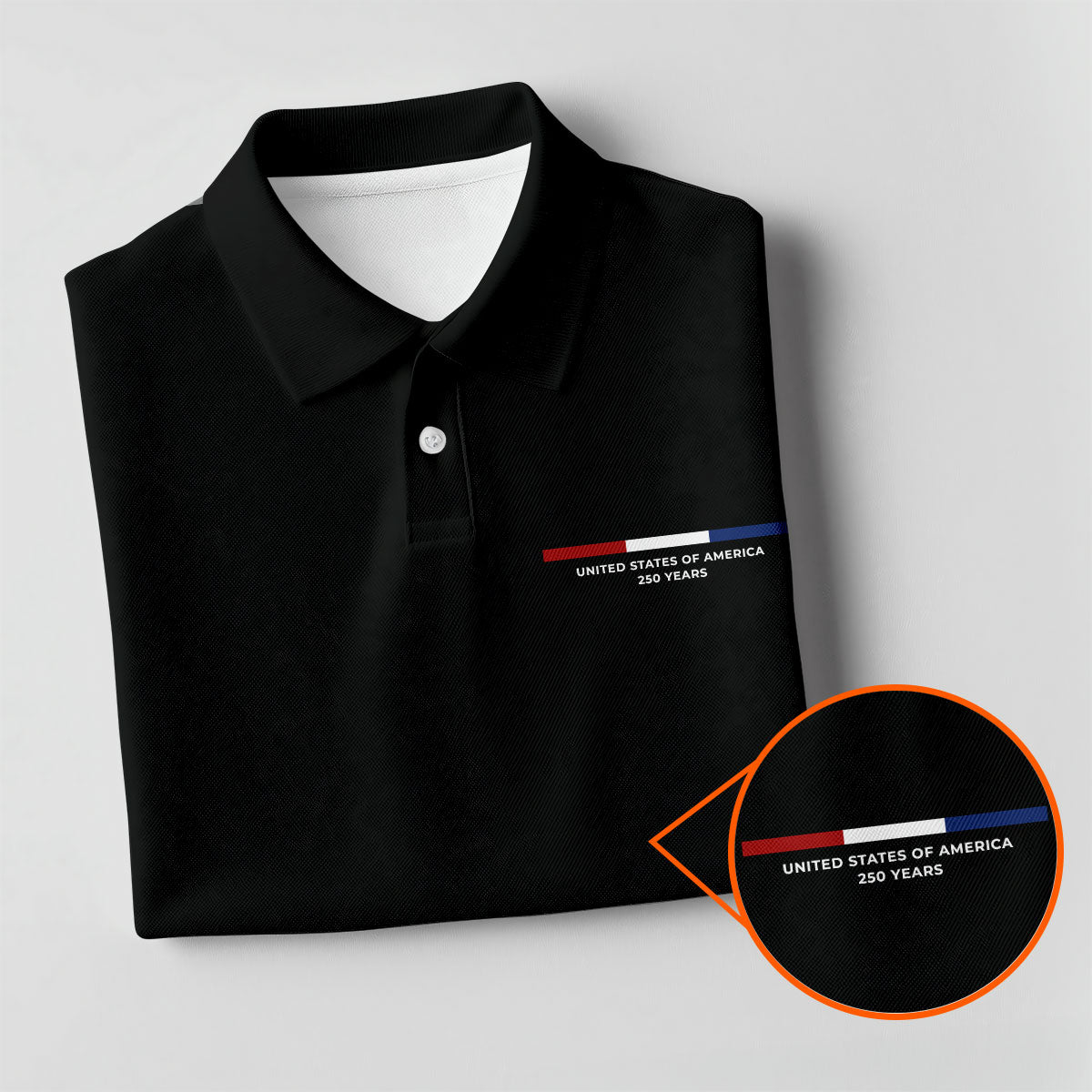 United States Of America 250 Years Black Golf Shirt, Patriotic Golf Shirt, Golf Shirt For Women