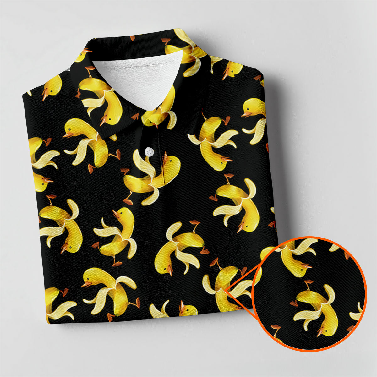 Banana Duck Hawaiian Golf Shirt, Men's Funny Golf Shirts, Polo Shirtor Men