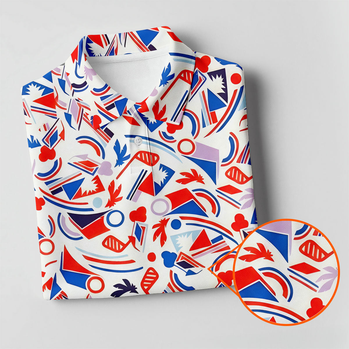 Red White Blue Golf Pattern Patriotic Golf Shirt, 250 Years Of Freedom 4th Of July Golf Shirt For Women