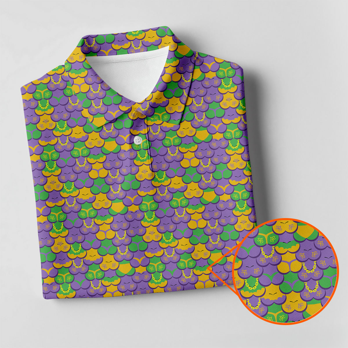 Funny Mardi Gras Women's Golf Polo ShirtFun Womens Golf Shirts, Mardi Gras Polo, Funny Golf Shirt
