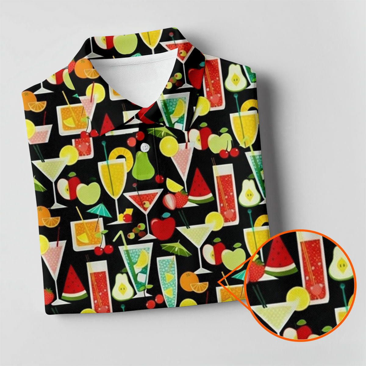 Refreshing Summer Cocktails Funny Golf Shirt, Summer Drinks Golf Tops For Men, Golf Shirts For Men