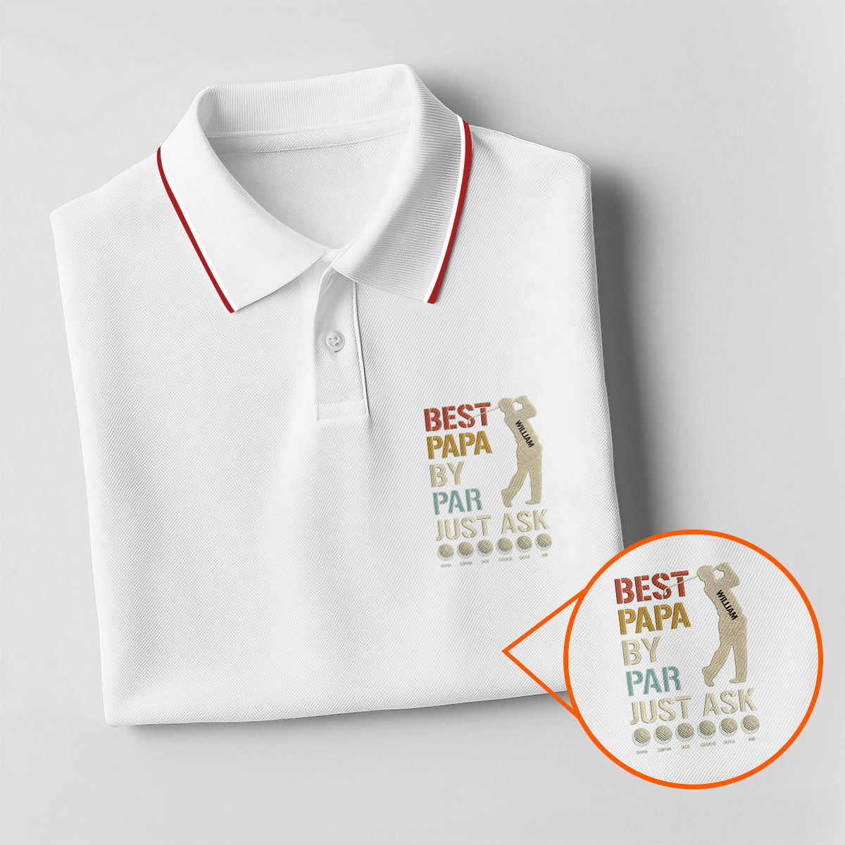 Best Dad Papa By Par Just Ask Father's Day Golf Shirt, Golf Gift For Dad, Polo Shirtor Men