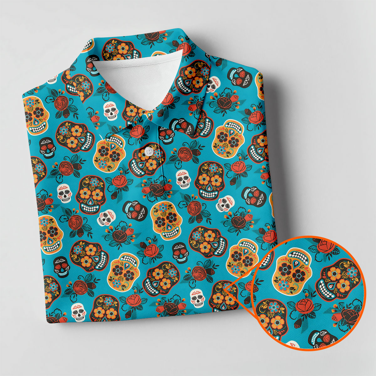 Sugar Skulls And Roses Cinco De Mayo Celebration Fiesta Themed Golf Shirt For Women