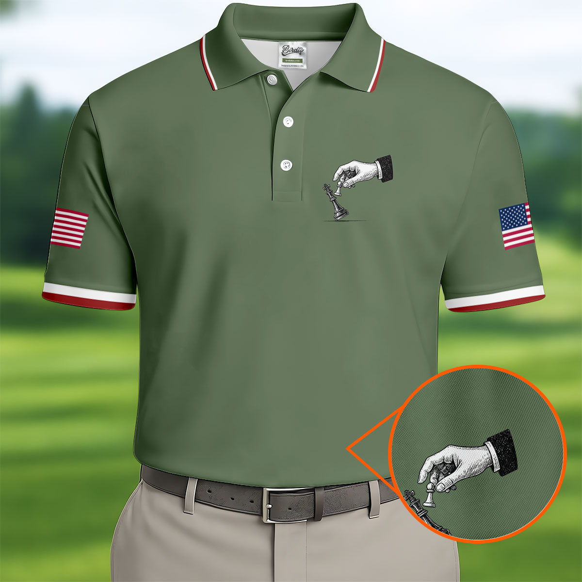 Protest Checkmate Chess 250 Years Patriotic Golf Shirt, Golf Shirts For Men, 4th Of July Golf Shirt