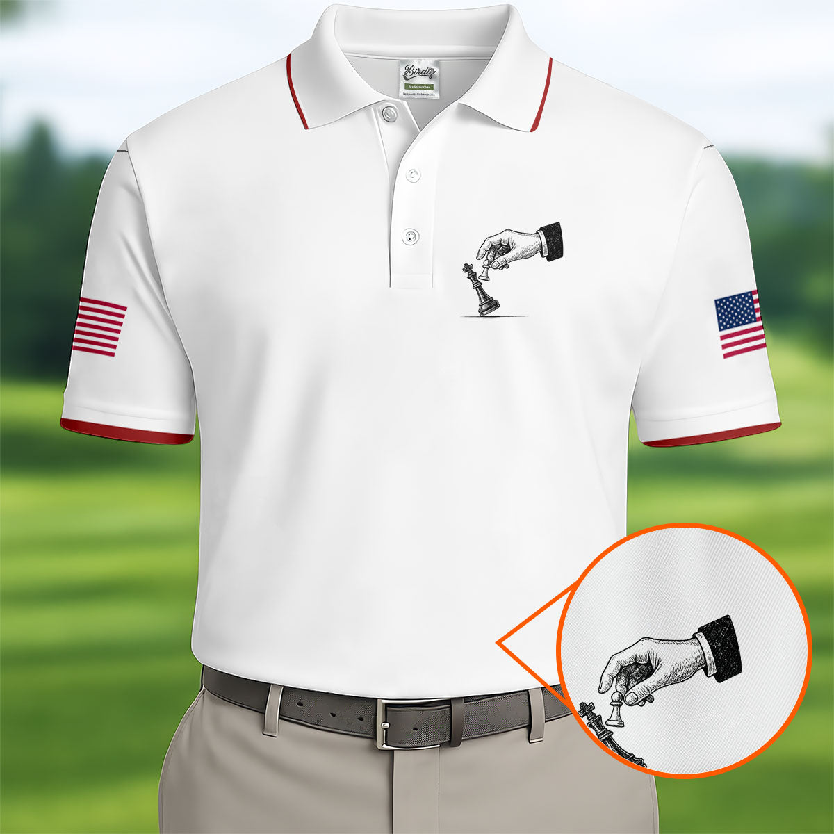 Protest Checkmate Chess 250 Years Patriotic Golf Shirt, Golf Shirts For Men, 4th Of July Golf Shirt