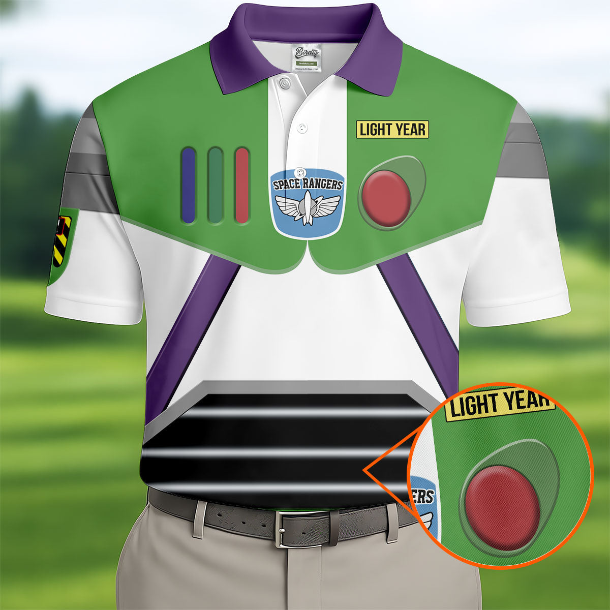 Sci Fi Space Ranger Costume Hawaiian Golf Shirt, Mens Golf Polo, Printed Golf Shirts