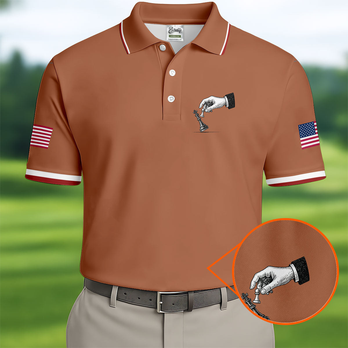 Protest Checkmate Chess 250 Years Patriotic Golf Shirt, Golf Shirts For Men, 4th Of July Golf Shirt