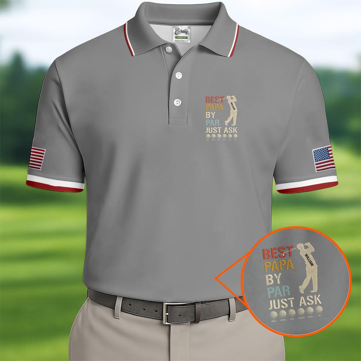 Best Dad Papa By Par Just Ask Father's Day Golf Shirt, Golf Gift For Dad, Polo Shirtor Men