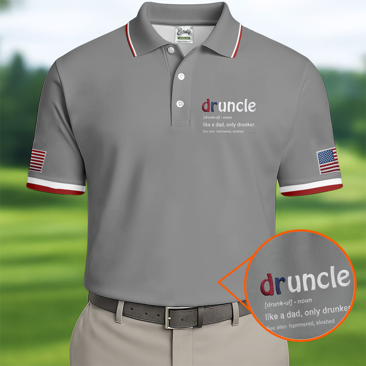 Druncle Like A Dad Only Drunker Father's Day Golf Shirt, Men's Funny Golf Shirts, Golf Gift For Dad