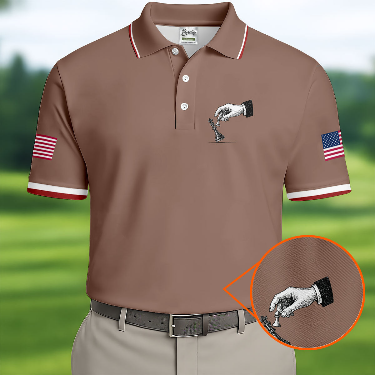Protest Checkmate Chess 250 Years Patriotic Golf Shirt, Golf Shirts For Men, 4th Of July Golf Shirt