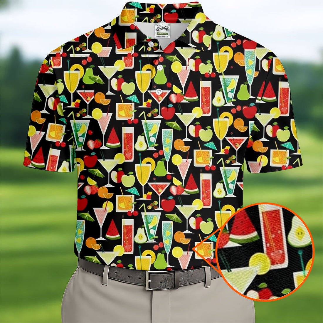 Refreshing Summer Cocktails Funny Golf Shirt, Summer Drinks Golf Tops For Men, Golf Shirts For Men