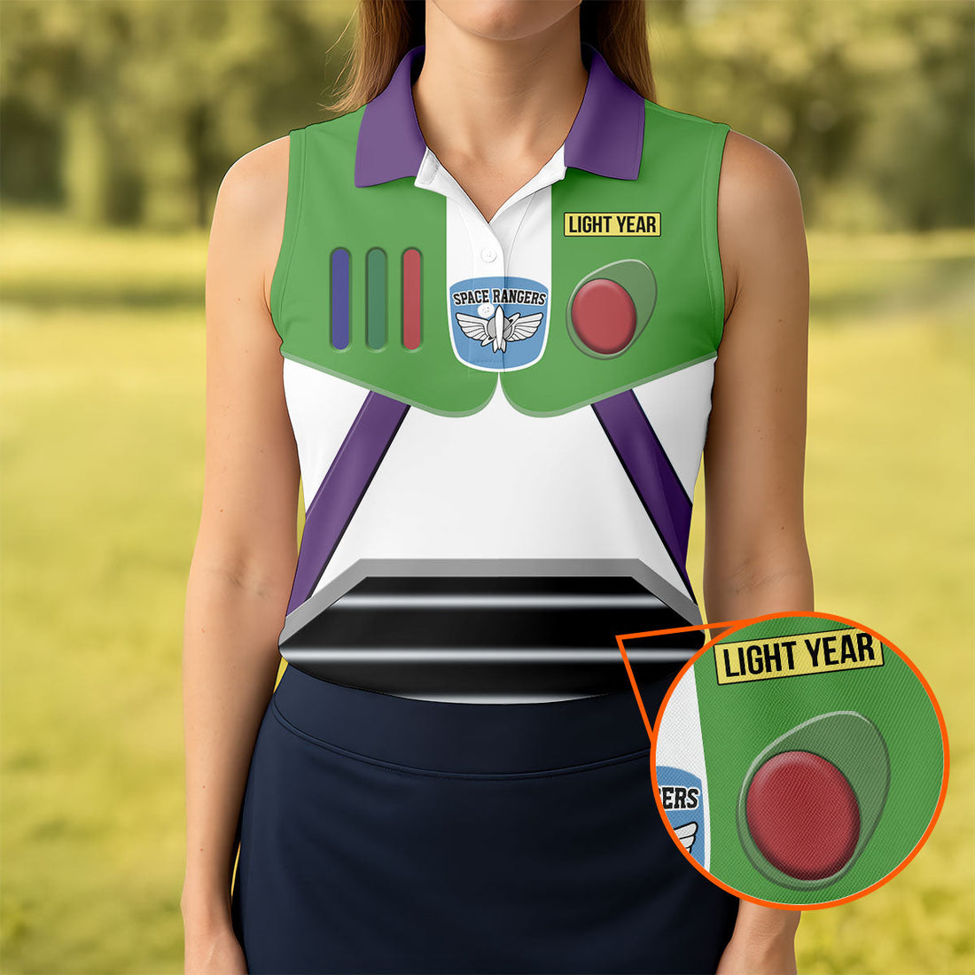 Sci Fi Space Ranger Costume Hawaiian Golf Shirt, Golf Polo For Women, Printed Golf Shirt