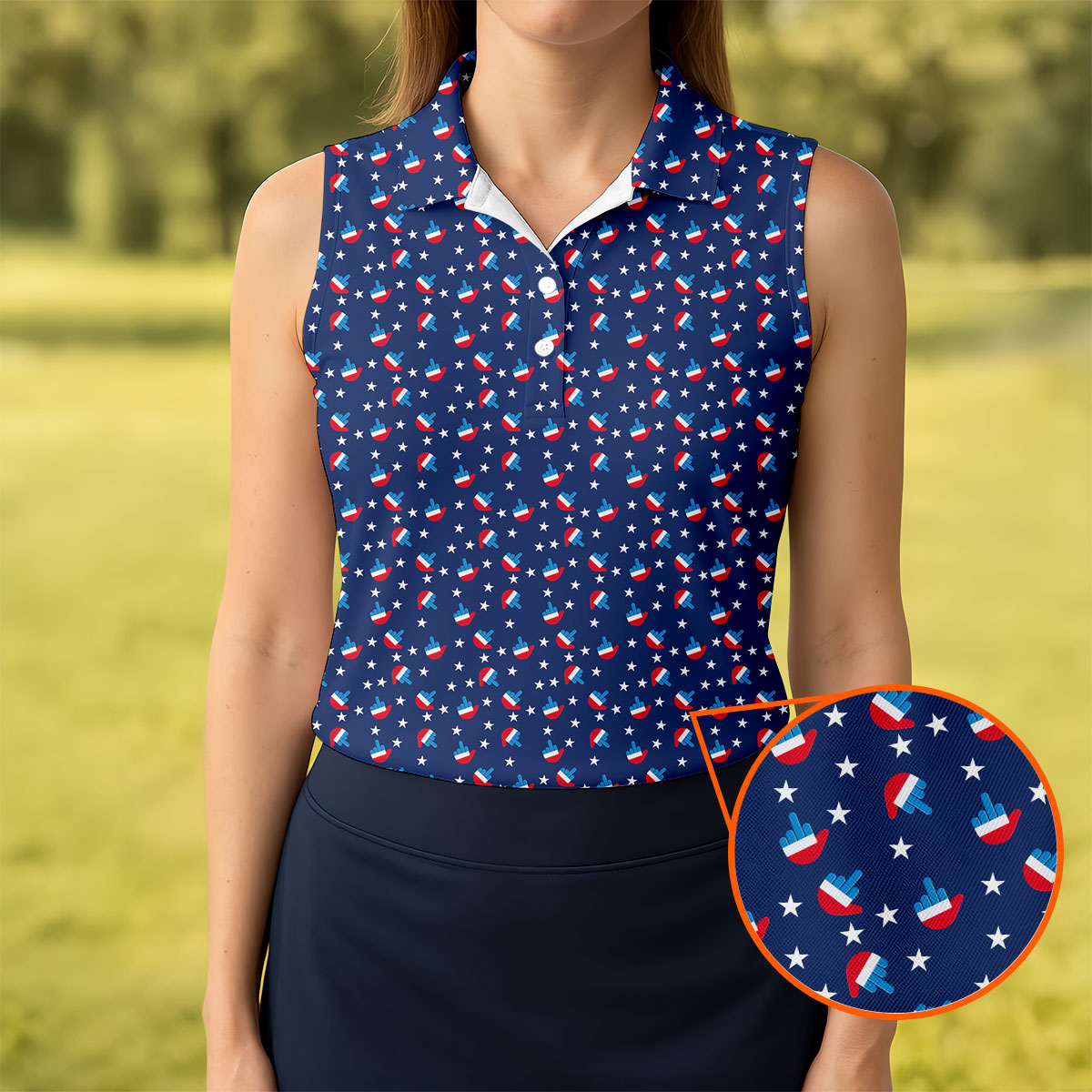Red White Blue Dirty Finger 4th Of July Golf Shirt, Patriotic Golf Shirt, 250th Anniversary Golf Shirt For Women
