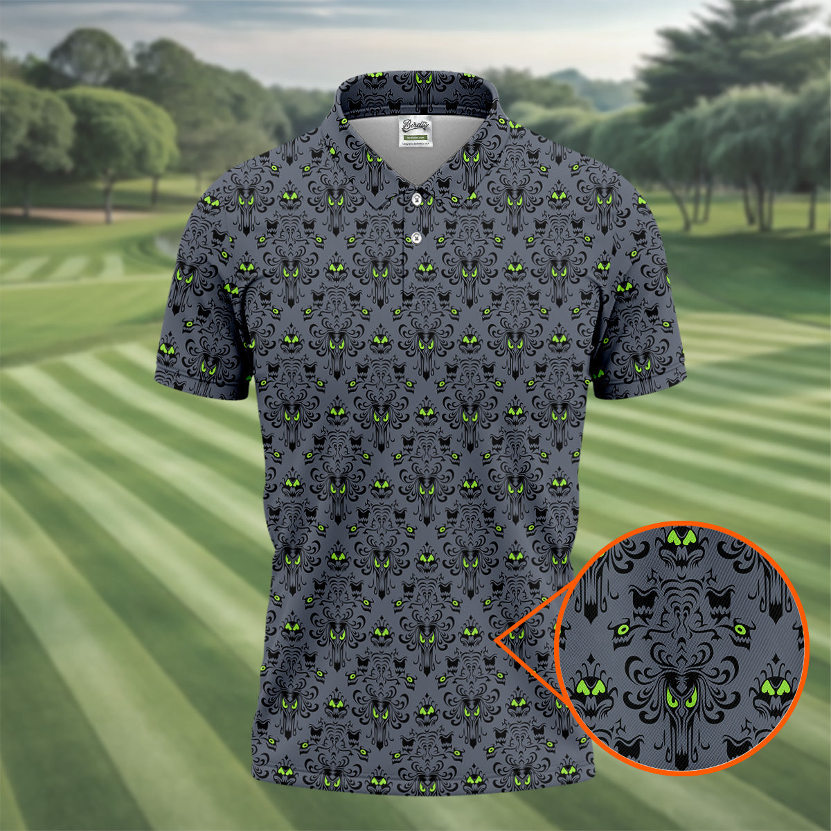 Haunted Mansion Hitchhiking Ghosts Halloween Golf Shirt, Golf Tops For Men, Halloween Gift Idea