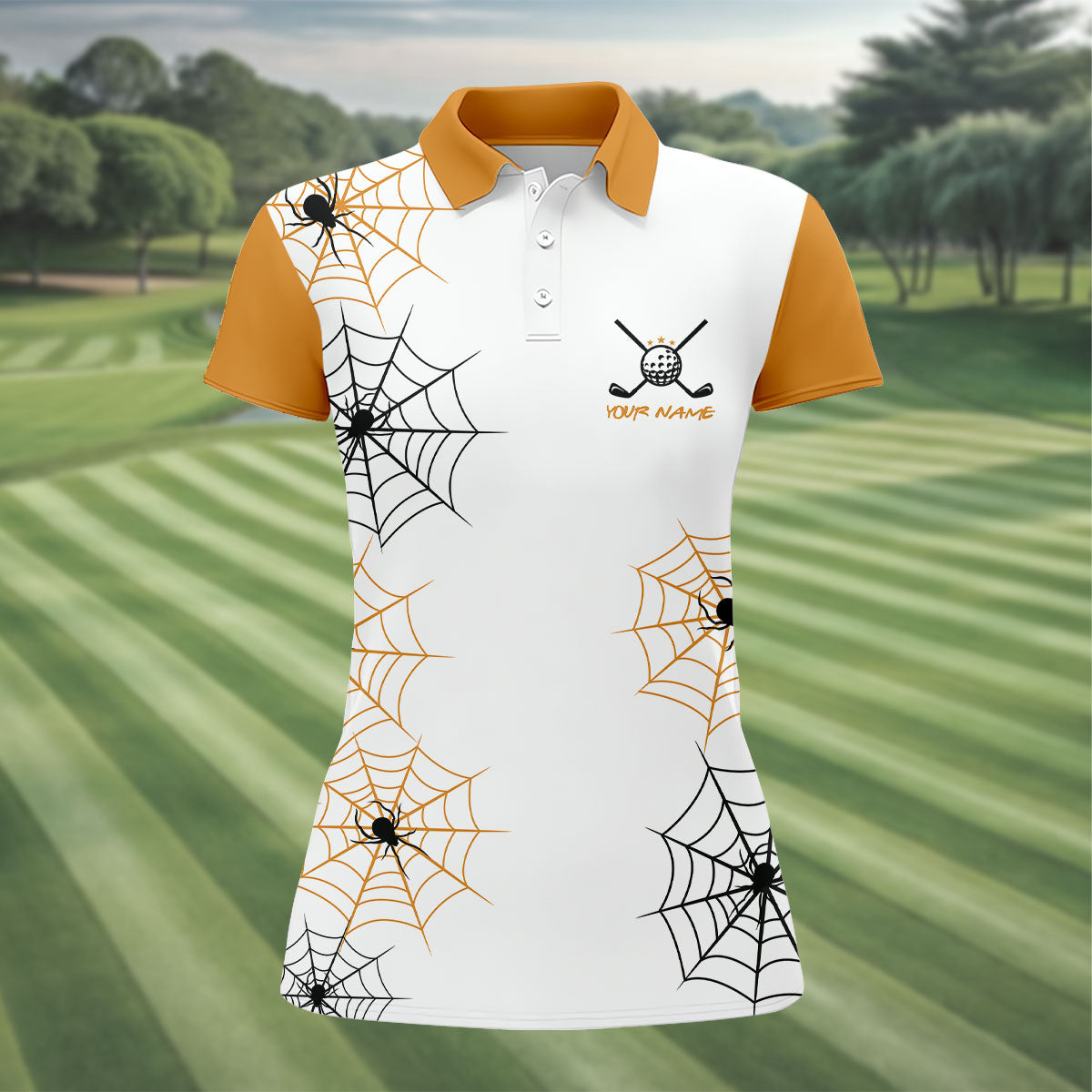 Custom Halloween Golf Friends Hawaiian Golf Shirt, Women’s Golf Polo, Golf Shirts For Women