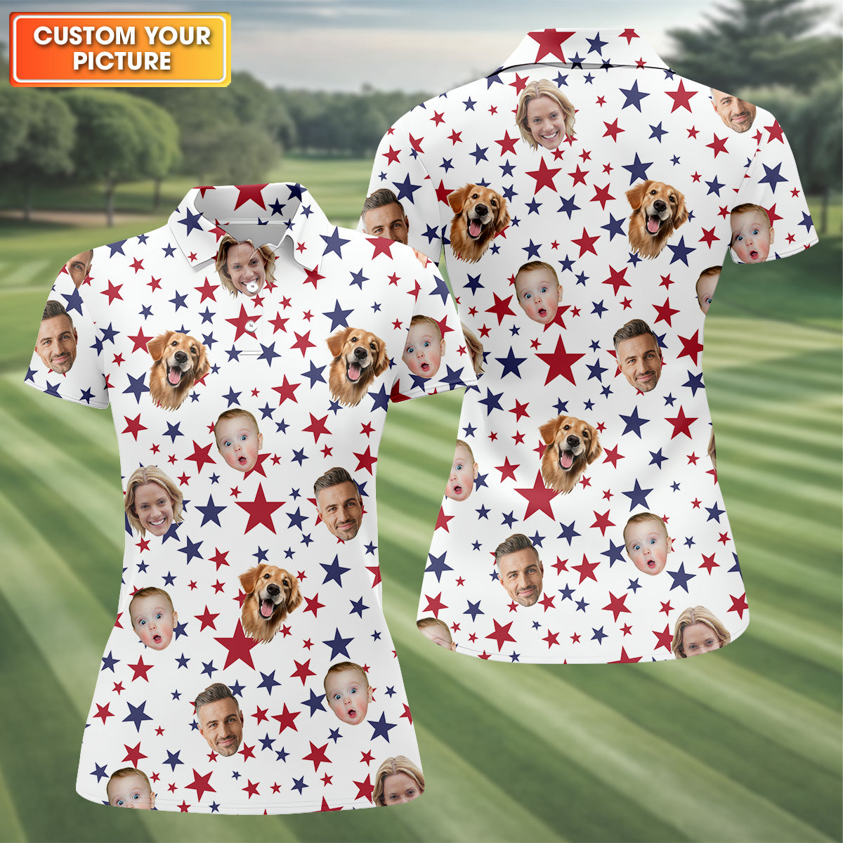 Custom Face Shirt, Personalized Dog Shirts, Long Sleeve Golf Shirts, Golf Polo For Ladies, Golf Tops For Women, Ladies Golf Shirt