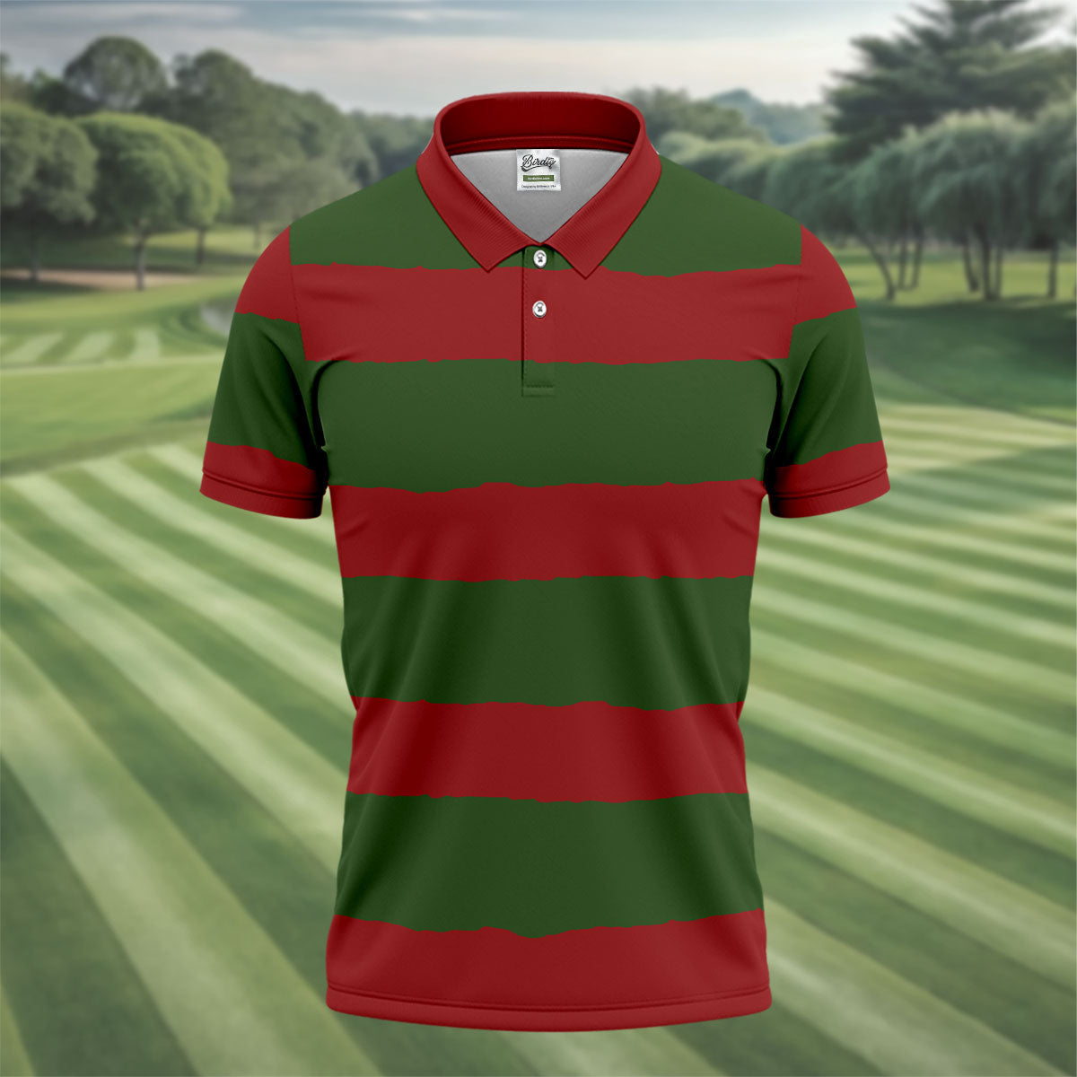 Halloween Freddy Horror Movie Golf Shirt, Horror Character Costume Shirt, Polo ShirtFor Men, Halloween Golf Shirt