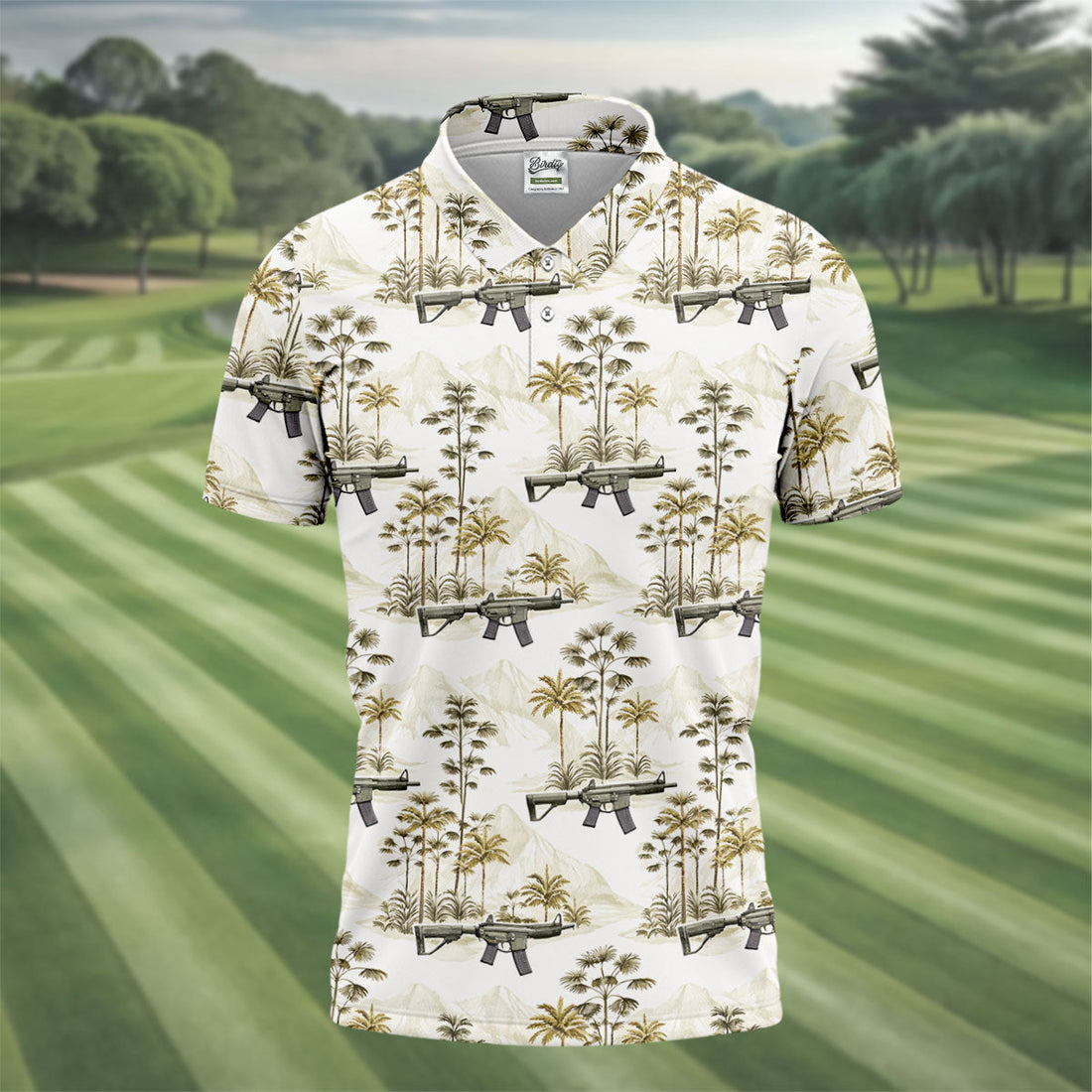 Military Theme Hawaiian Golf Shirt, Cool Golf Shirt, Golf Shirts For Men, Golf Gift For Men