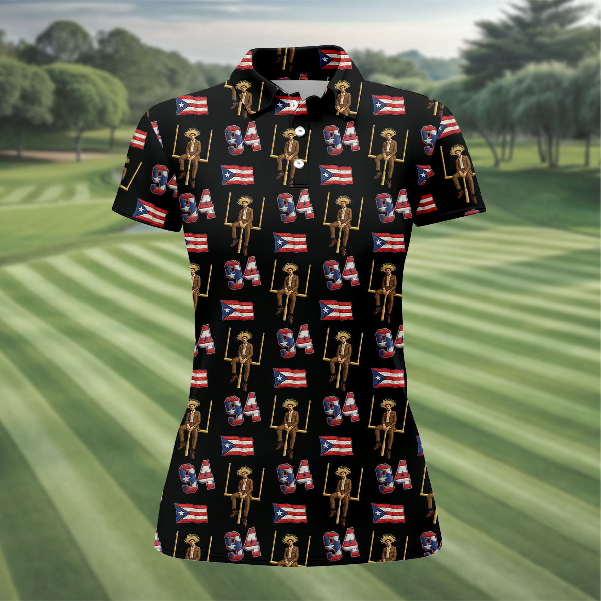 Bad Bunny Benito Bowl Football Theme Black Polo Shirt Womens, American Football League Gift Ideas For Football Fans