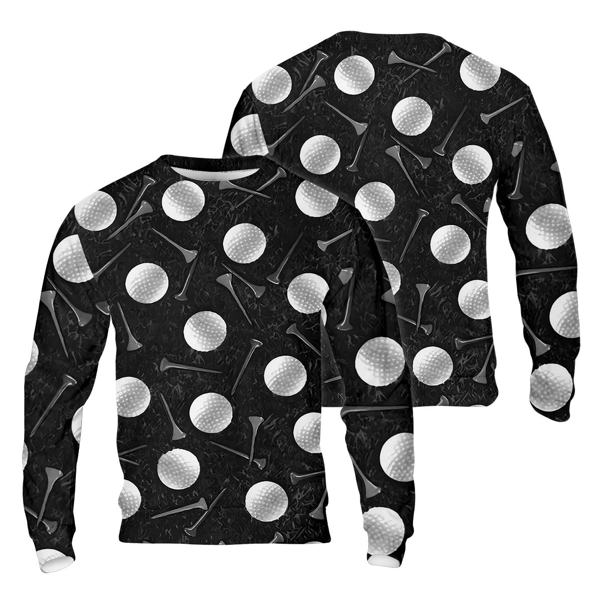 Golf Balls Black Men's Golf Polo Shirtunny Golf Shirt, Gifts For Golfer