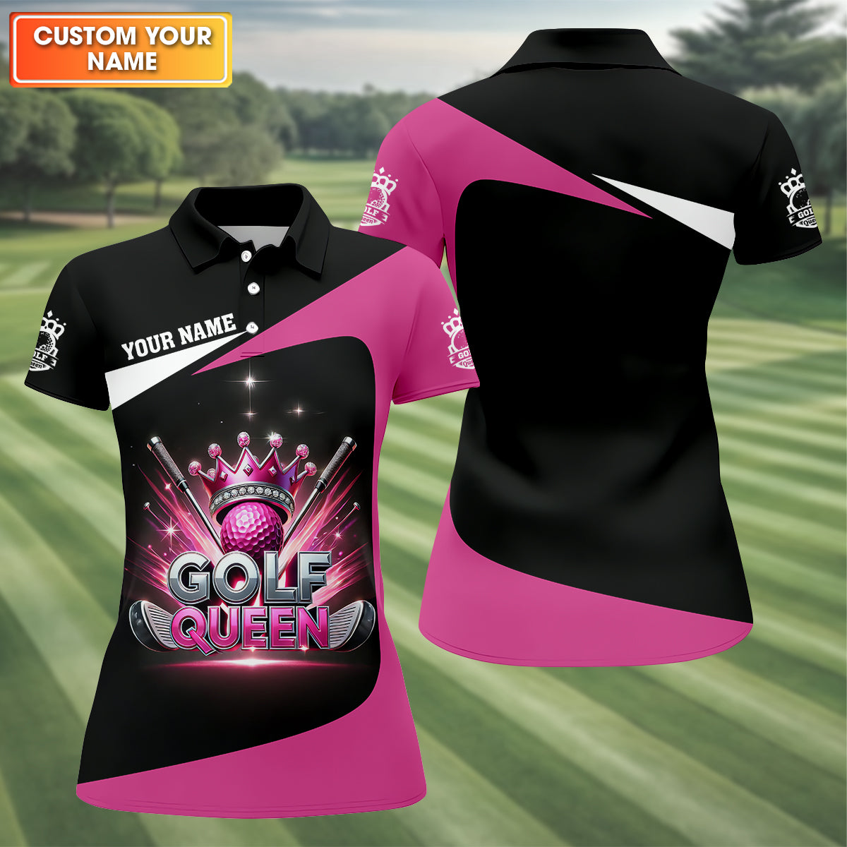 Golf Queen Custom Funny Womens Golf Polo ShirtLadies Golf Shirt, Mothers Day Gifts