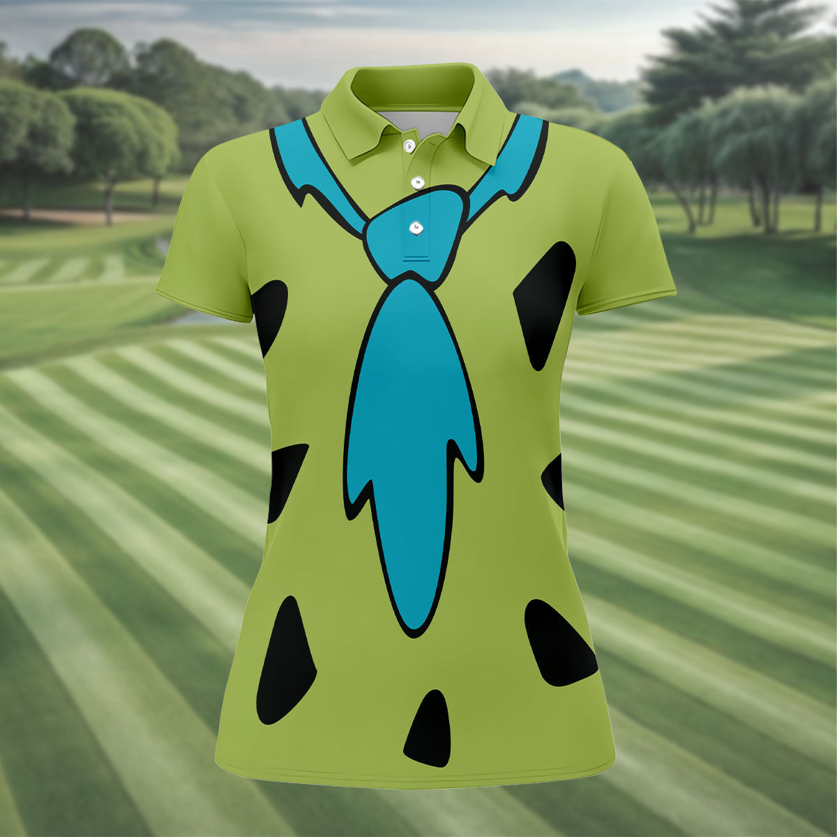 Green Stone Age Costume Hawaiian Golf Shirt, Women’s Golf Polo, Golf Shirts For Women
