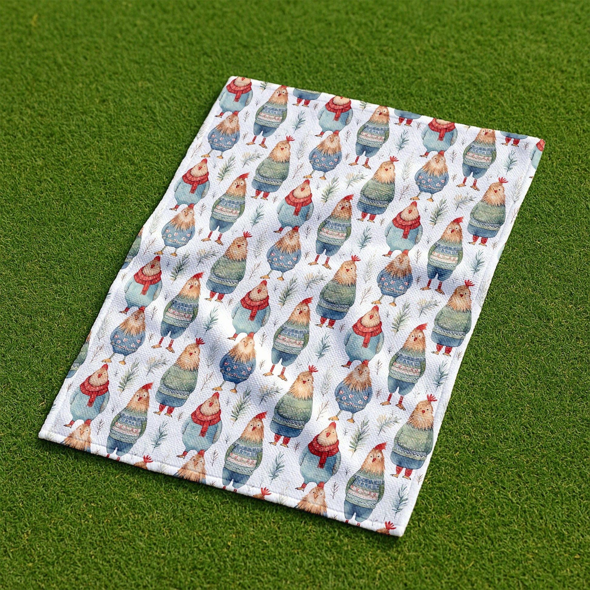 Chicken Cozy Funny Golf Towels, Golf Gift Ideas, Golfing Accessories, Christmas Golf Gift