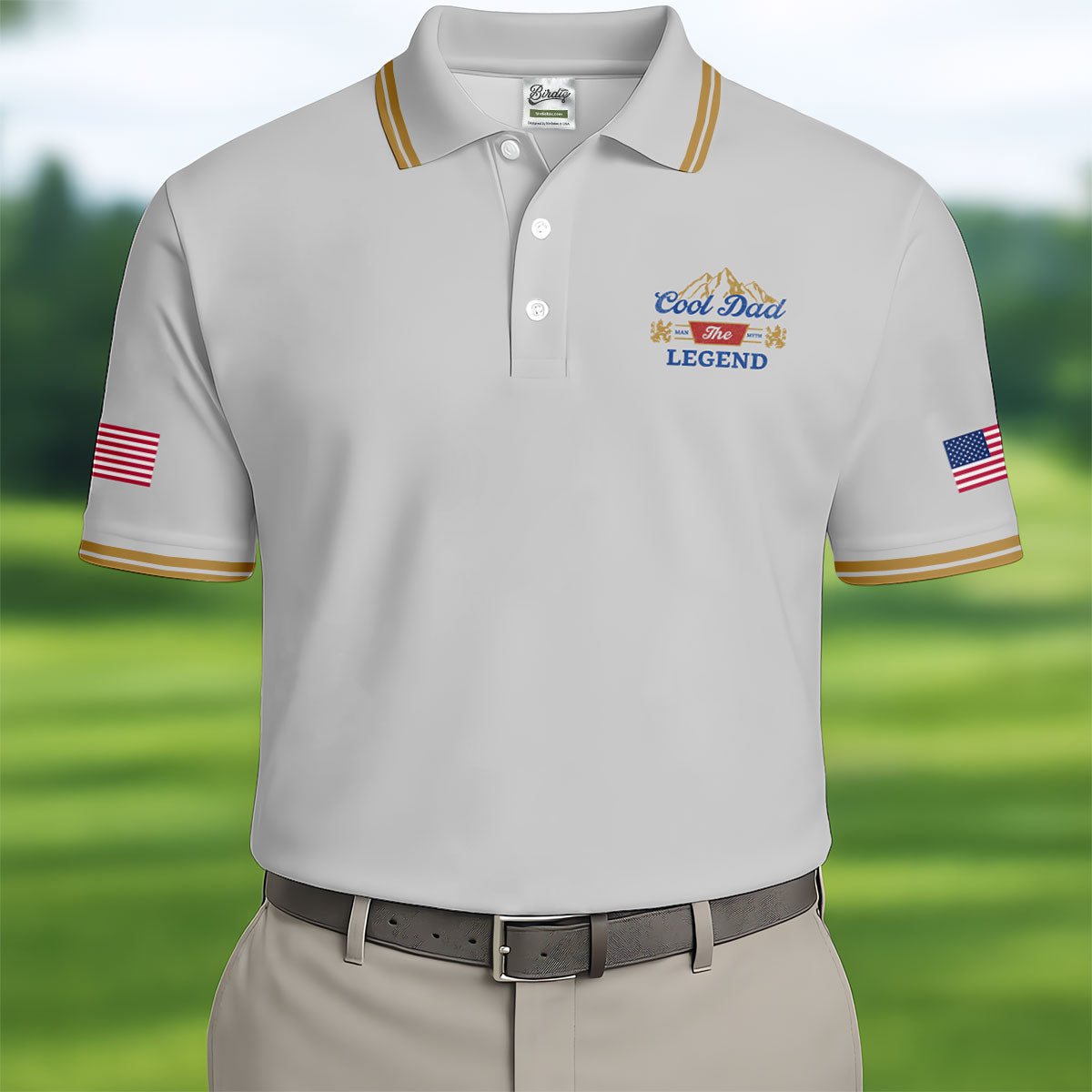 Cool Dad The Men The Myth The Legend Father's Day Golf Shirt, Golf Gift For Dad