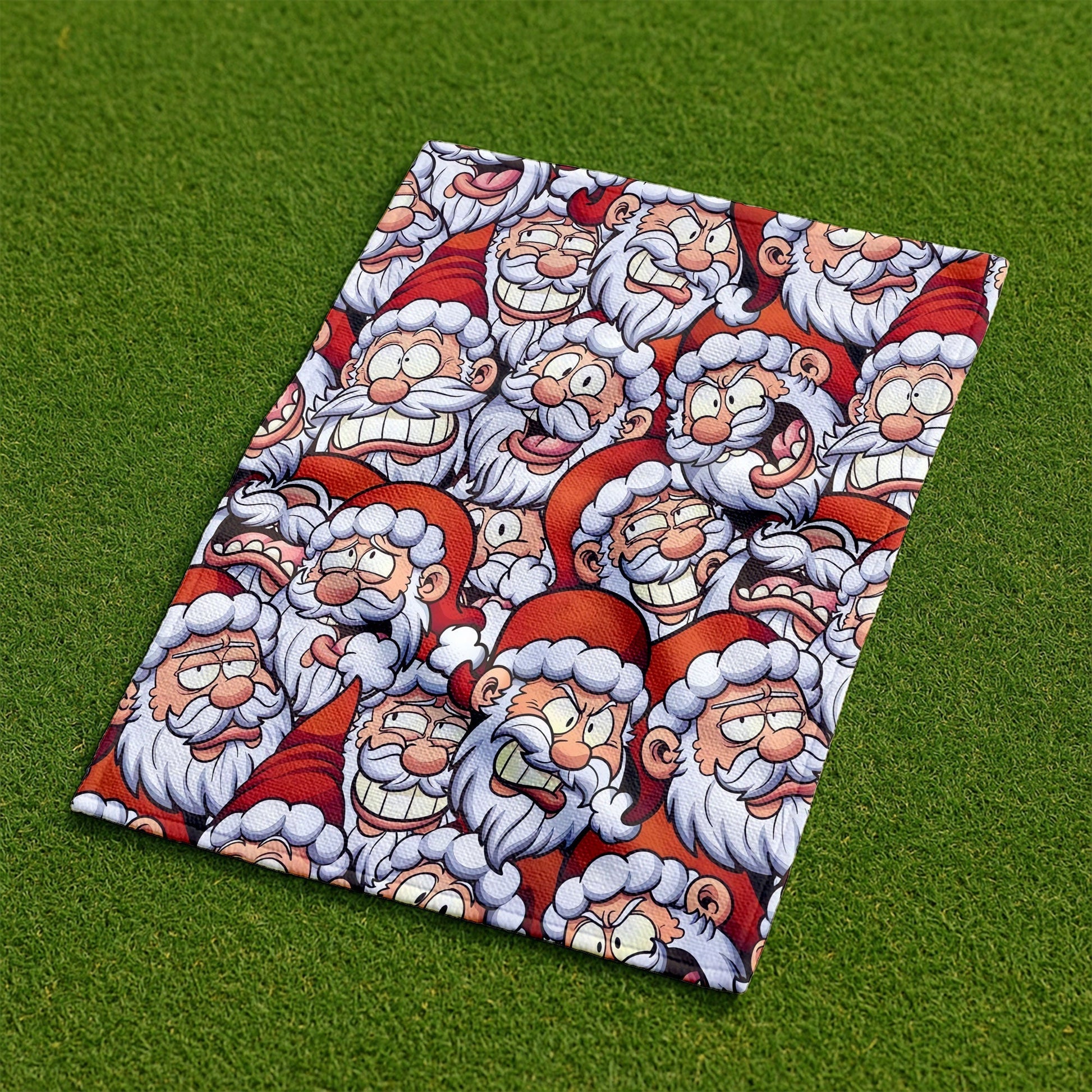 Santa Claus Face Funny Golf Towels, Golf Gift Ideas, Golfing Accessories, Christmas Golf Gift