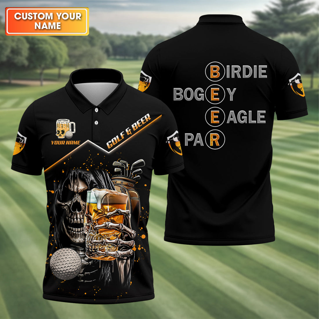 Custom Golf And Beer Soul Keeper Golf Polo Shirtnny Golf Shirt, Gift For Golfers