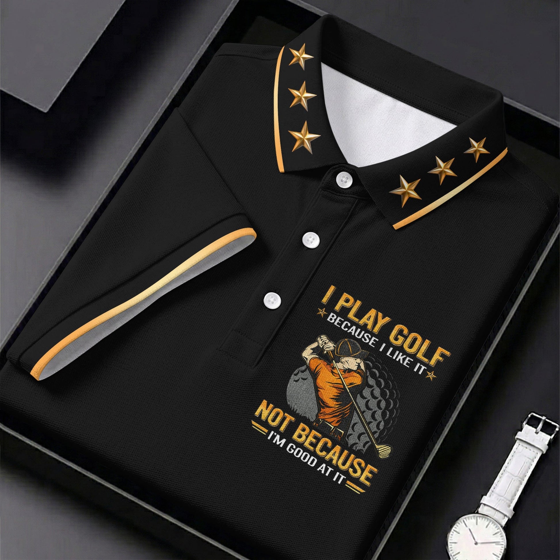 I Play Golf Because I Like It Not Because I'm Good At It Men Golf Shirt, Funny Golf Shirt, Golf Shirts For Men