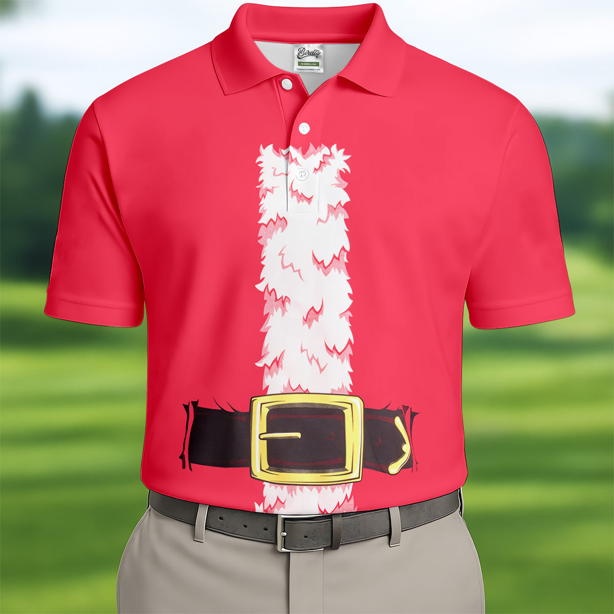 Funny Santa Claus Golf Tops For Men, Christmas Golf Shirt, Polo ShirtFor Men, Christmas Golf Shirt