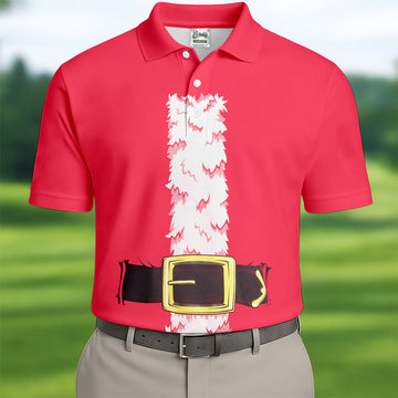 Funny Santa Claus Golf Tops For Men, Christmas Golf Shirt, Polo ShirtFor Men, Christmas Golf Shirt