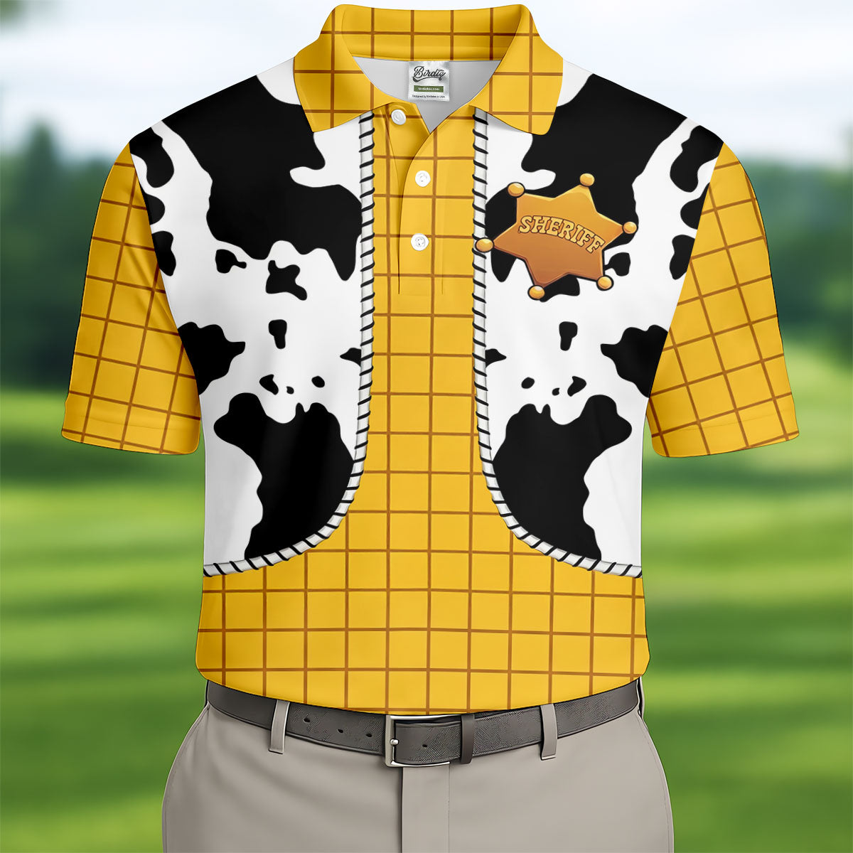 Cowboy Toy Hawaiian Golf Shirt, Cartoon Style Men's Golf Shirt, Polo Shirts For Men
