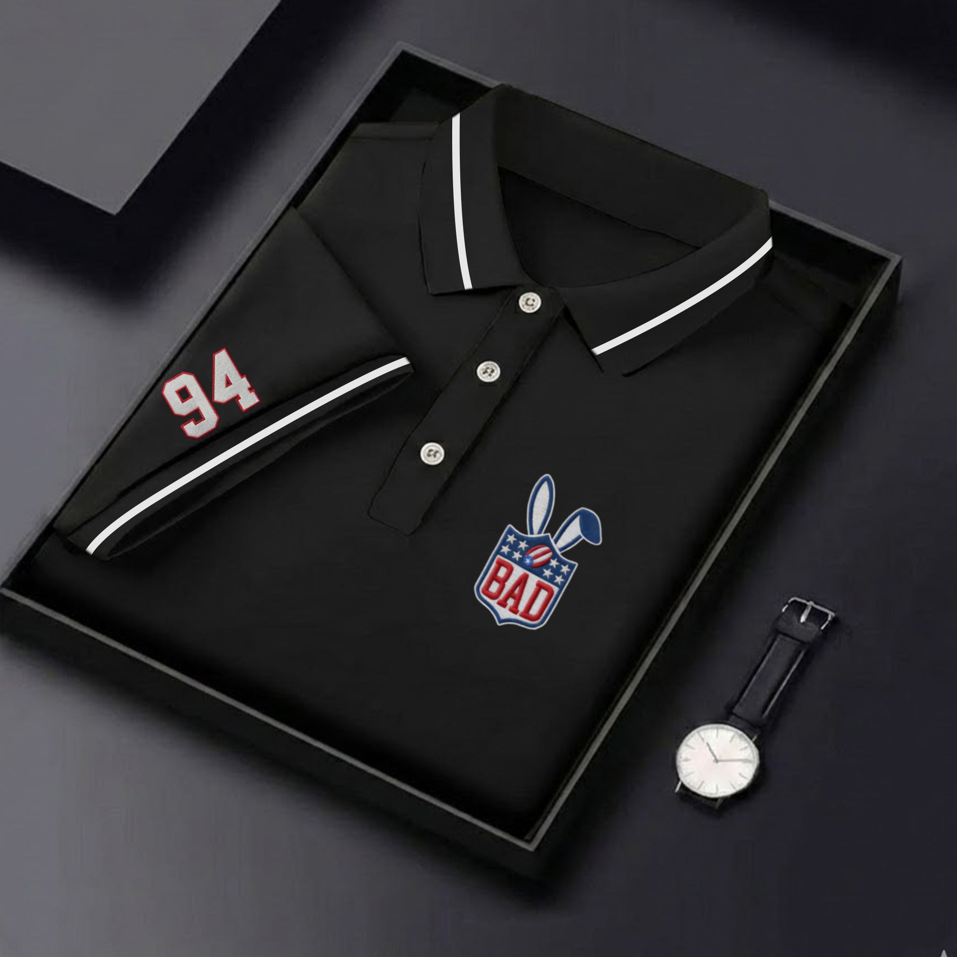 Bad Bunny 94 The Benito Bowl Sport Polo, Gift Ideas For Football Fans, Game Day Football Theme Bad Bunny Shirt