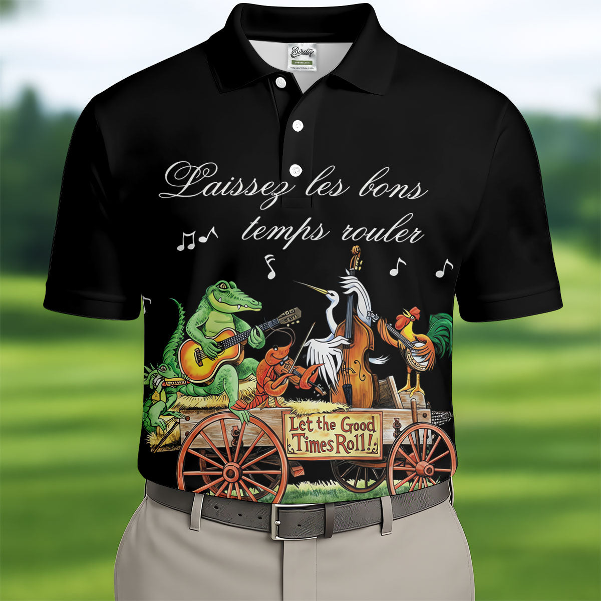 Let The Good Times Roll Animals Band Mardi Gras Celebrations Polo ShirtFor Men, Golf Shirts For Men
