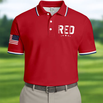 RED Friday Military Support 250 Anniversary Red Patriotic Golf Shirt, Golf Shirts For Men