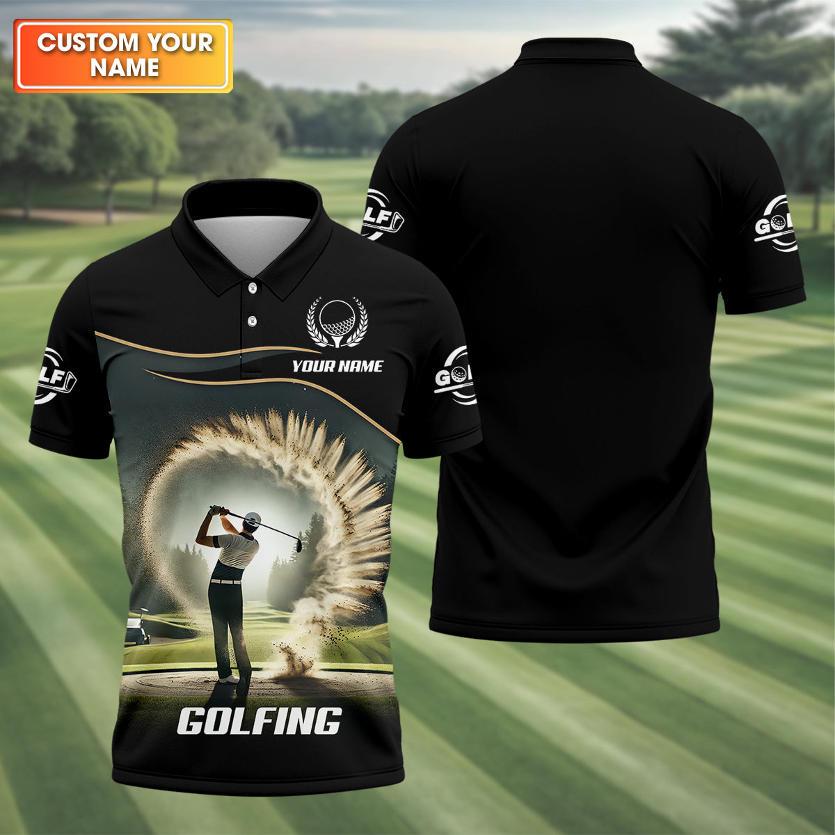Custom Elite Golfer Golf Polo ShirtGift For Golfers, Mens Golf Gift