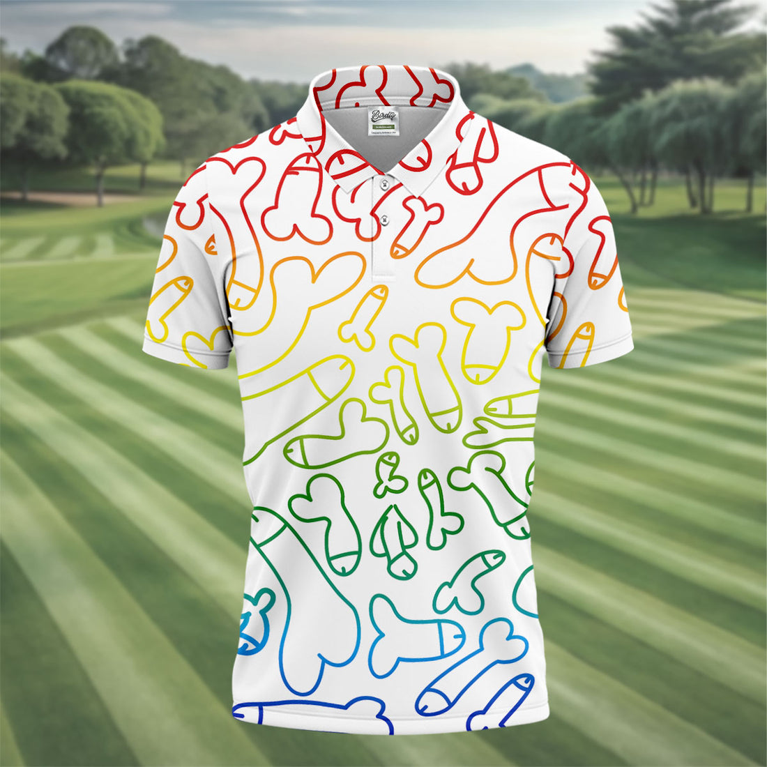 Dirty Humor White Golf Shirt, Fun Golf Shirts For Men, Golf Gift For Men, Golf Shirts For Men