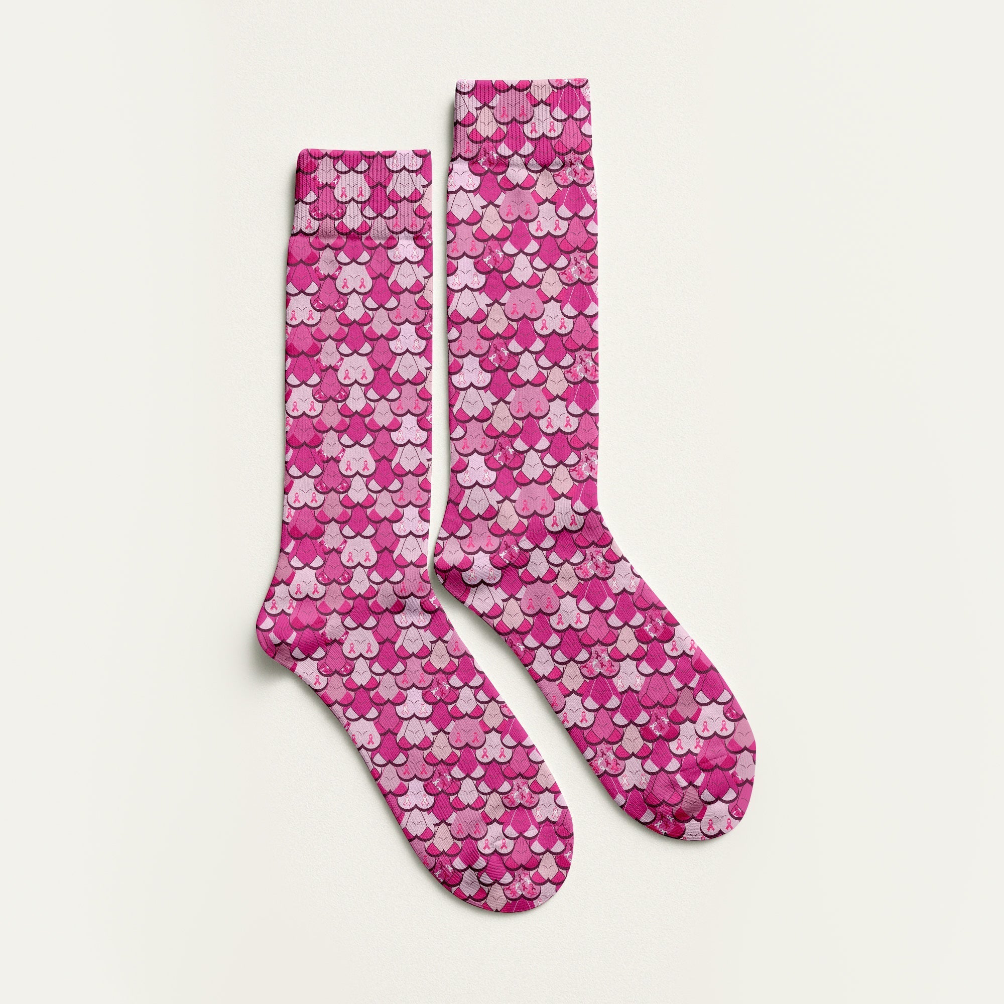 Pink Breast Cancer Men's Golf Shirt With Socks Free, Breast Cancer Awareness Gift