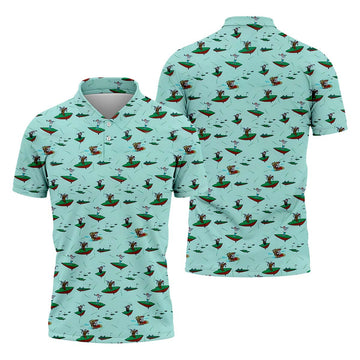 Playful Cartoon Golfer Golf Polo Shirtolf Gifts For Men, Golf Gift Ideas