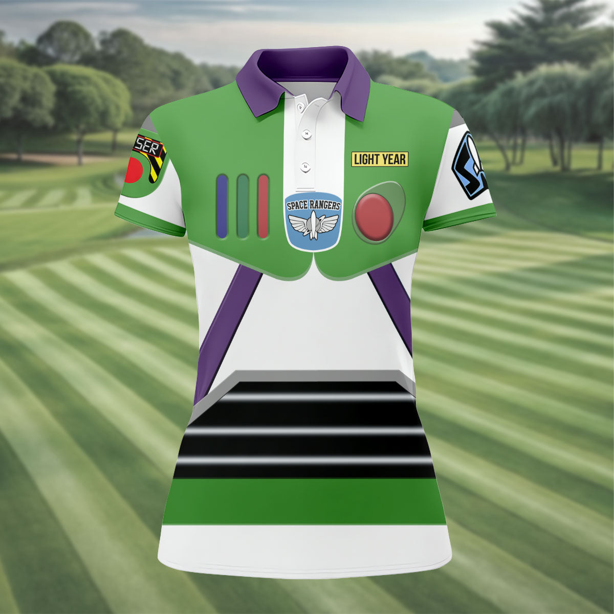 Sci Fi Space Ranger Costume Hawaiian Golf Shirt, Golf Polo For Women, Printed Golf Shirt