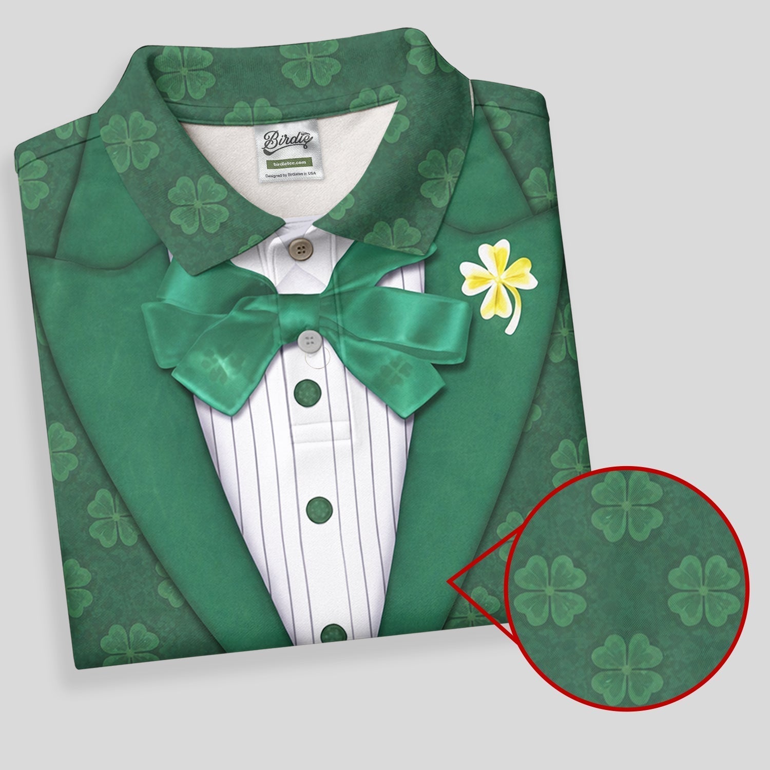 St Patrick's Day Green Shamrock Suit Whiskey Golf Print Golf Shirt, Women's Golf Tops, Ladies Golf Polos