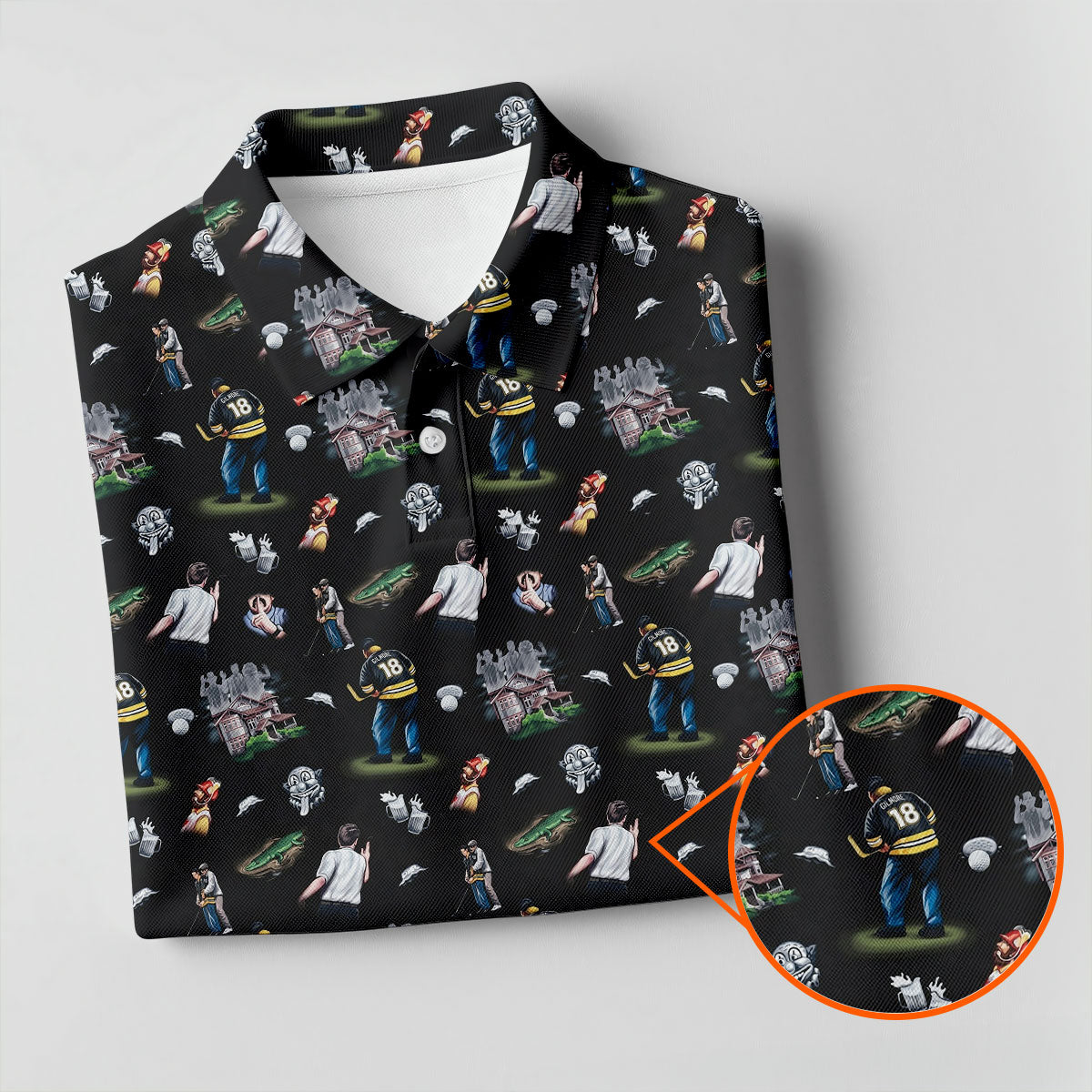 30th Anniversary Sport Movie Character Iconic Moments Black Golf Shirt, Fun Women's Golf Shirts, Ladies Golf Shirt