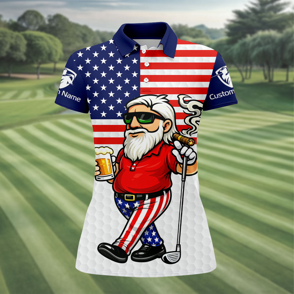 It Takes A Lot Of Ball To Golf The Way I Do Patriotic Man 4th Of July Golf Shirt, 250 Years Golf Shirt For Women