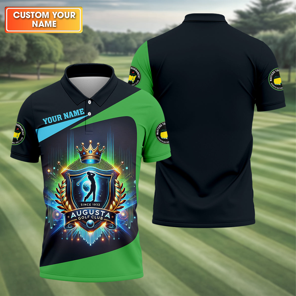Augusta Golf Club Custom Men's Golf Polo Shirtunny Gift For Golfer