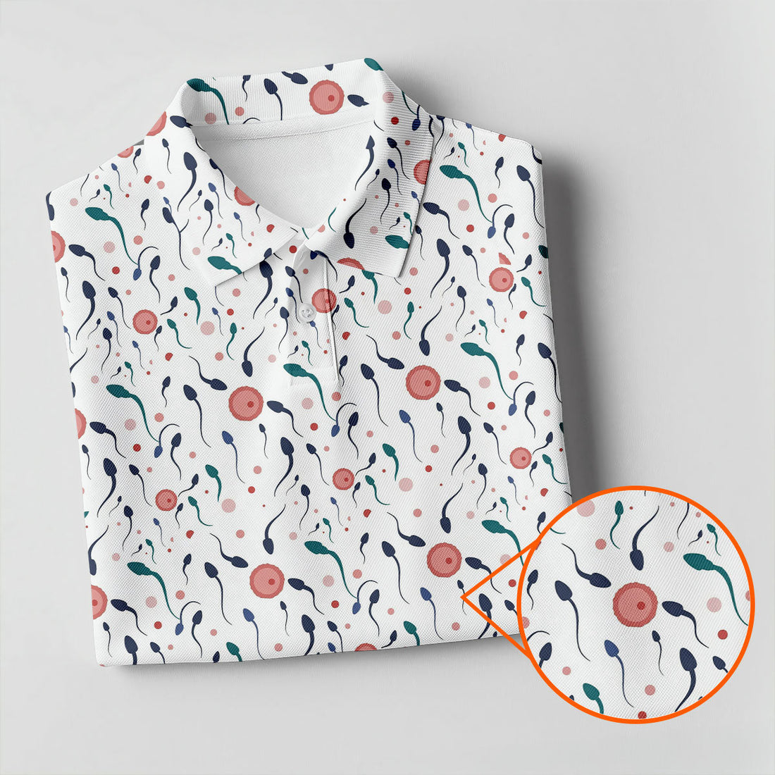 Funny Crazy Egg Fertilization White Golf Shirt, Golf Gifts For Valentine's Day, Polo ShirtFor Men