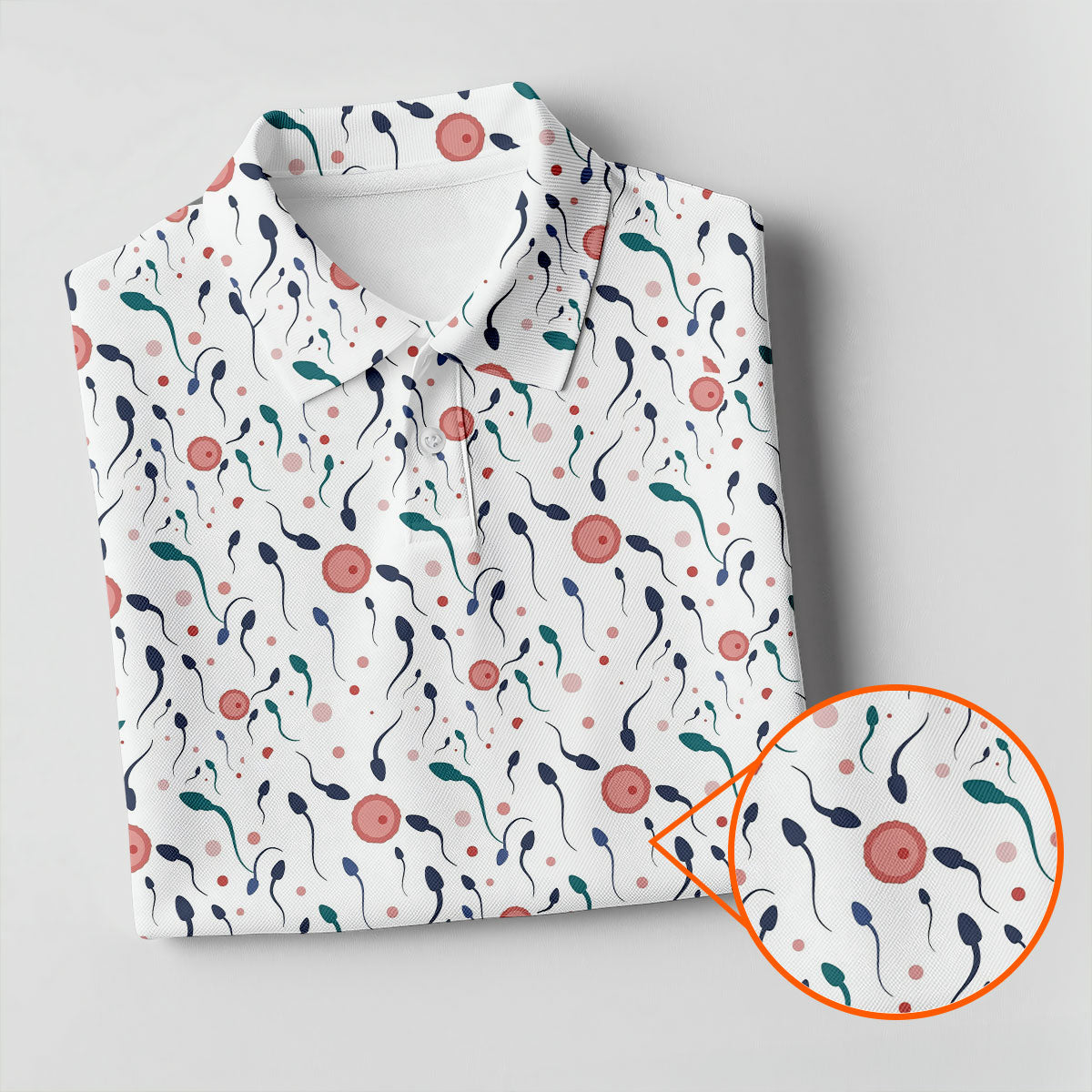 Funny Crazy Egg Fertilization White Golf Shirt, Golf Gifts For Valentine's Day, Polo ShirtFor Men