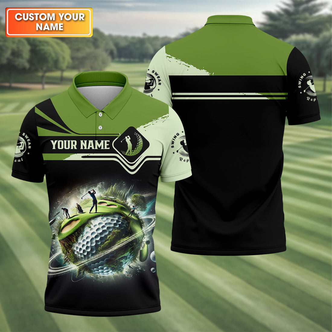 Fairway Golf Mens Golf Polo ShirtGolfing Apparel, Mens Golf Gift, Funny Golf Shirt
